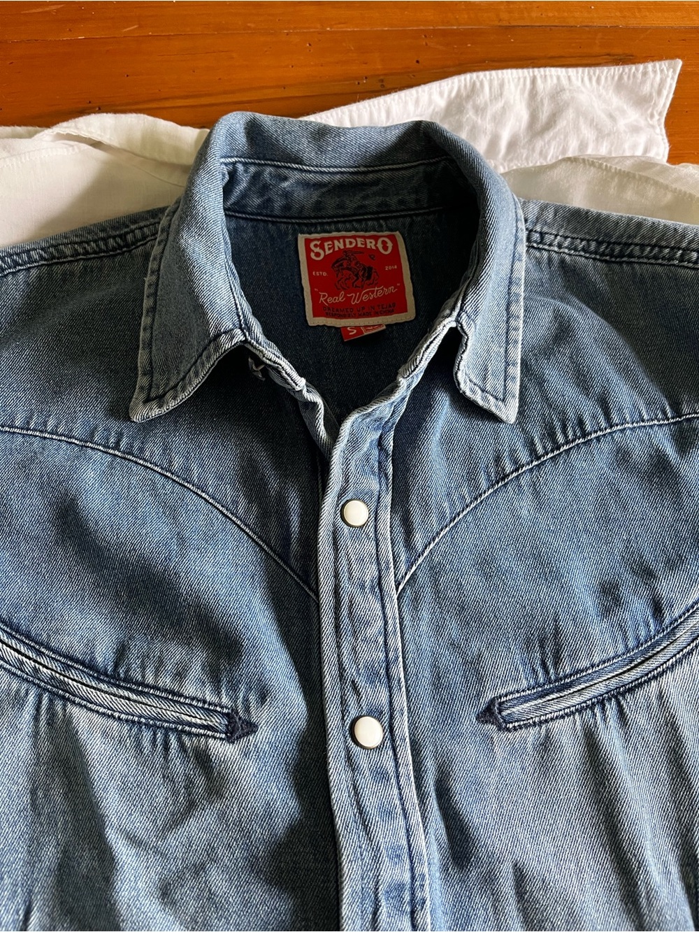 Sendero (rivals RRL) Women's Light Blue Denim Western Shirt